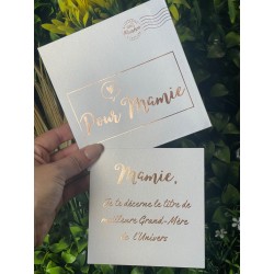 carte évenement "pour mamie"