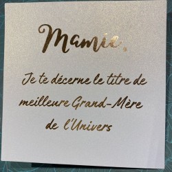 carte événement "pour mamie"