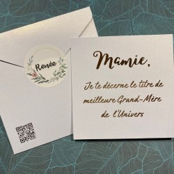 carte événement "pour mamie"