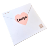 personnalisez votre sticker cœur rose au prénom de la mariée