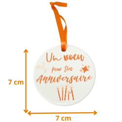 Dimensions médaillon Anniversaire