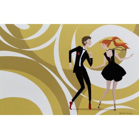 Carte Danseurs couple