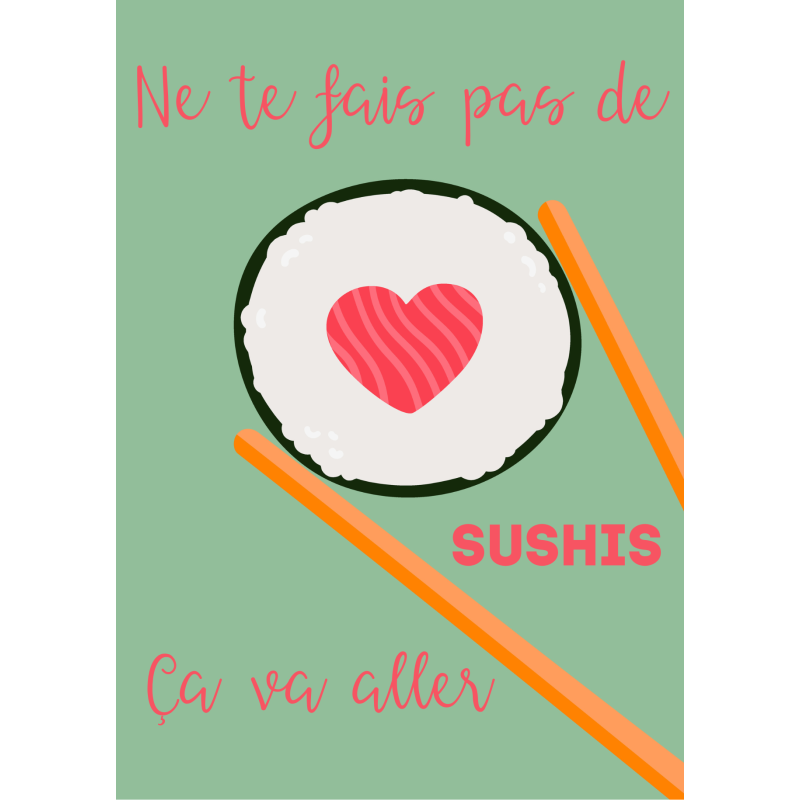 Carte Ne te fais pas de sushis