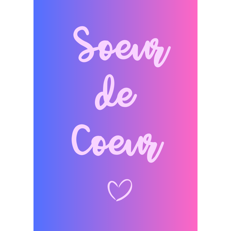 Carte Soeur de Coeur