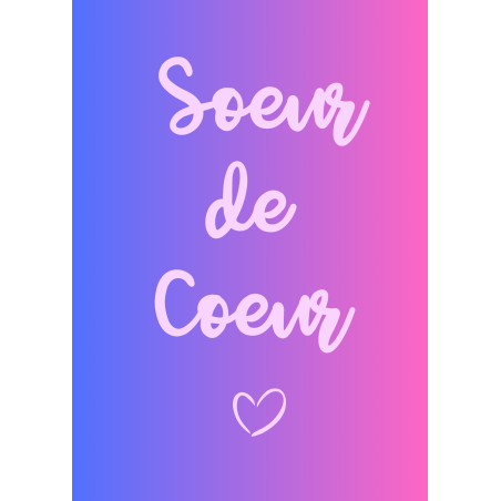 Carte Soeur de Coeur