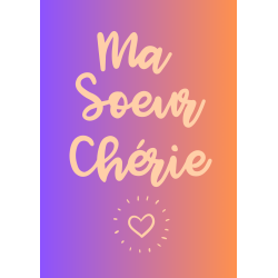 Carte Ma Soeur Chérie