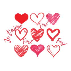 Carte Je t'aime fort fort fort