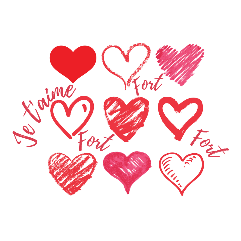 Carte Je t'aime fort fort fort