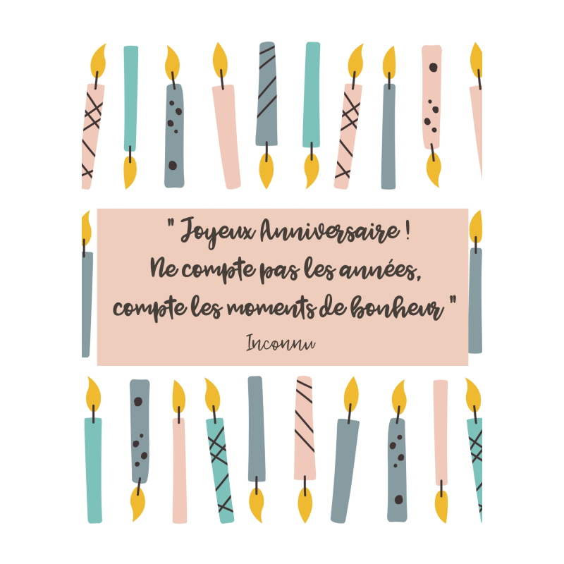 Carte citation Joyeux Anniversaire