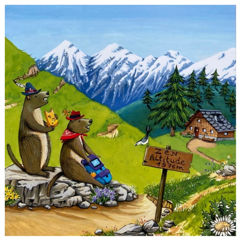 Carte Marmottes zen altitude